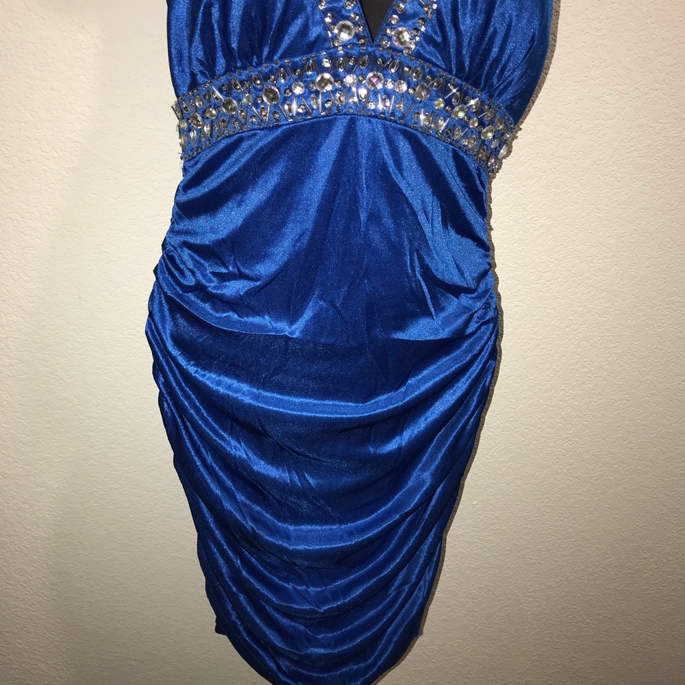Prom or homecoming blue cocktail dress - Picture 3 of 8